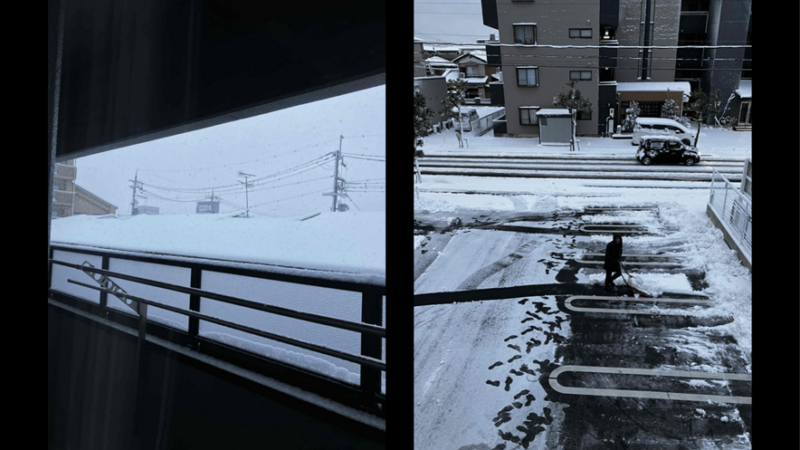 雪降りました 除雪機はあまり活躍できなかったらしいのアイキャッチ画像