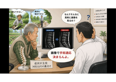 狭窄症やヘルニアは画像で治療方針は決まらんよ「違和感」のアイキャッチ画像